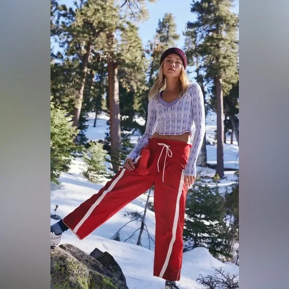 FP Movement by Free People Burgundy Track Pants - Picture 3 of 15